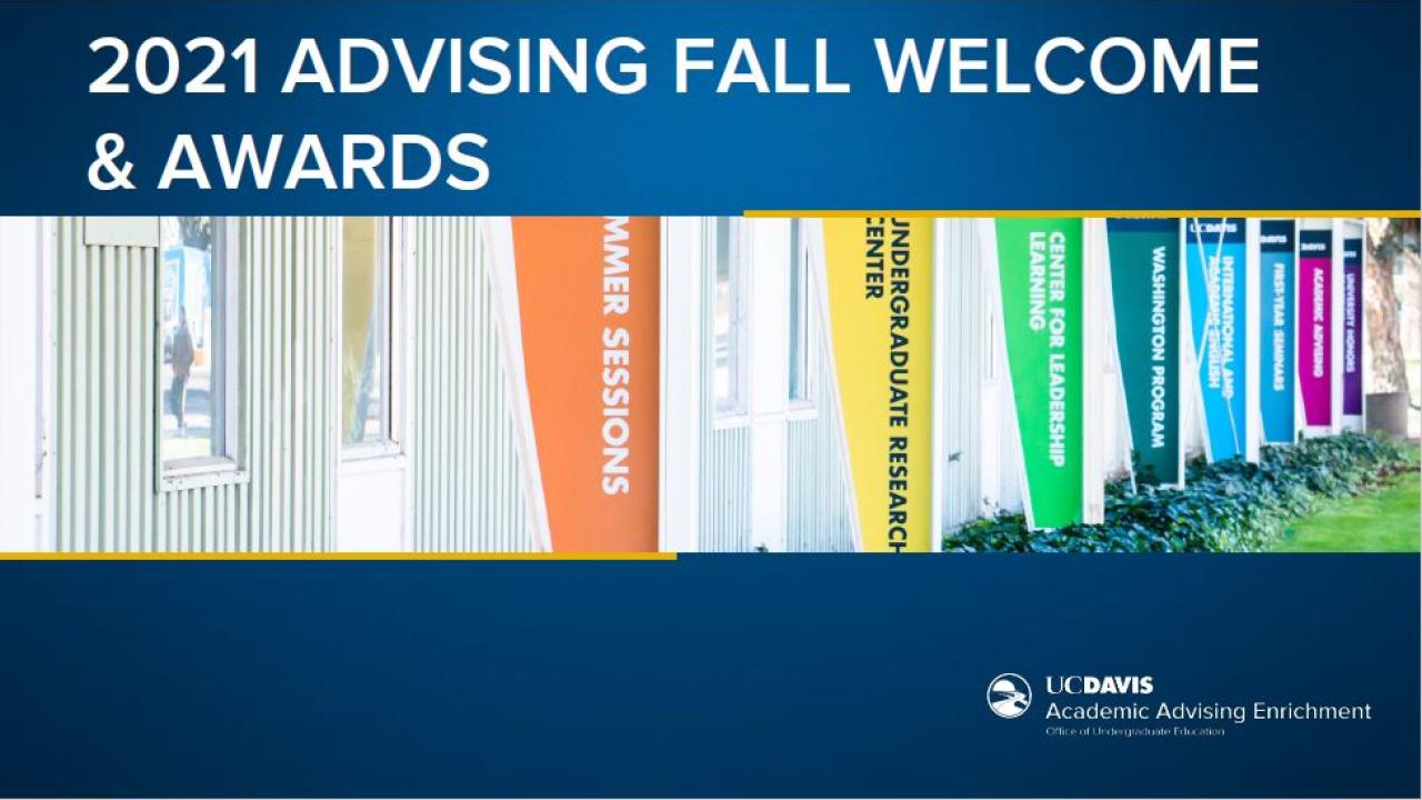 Title slide image from Fall Welcome slide deck.