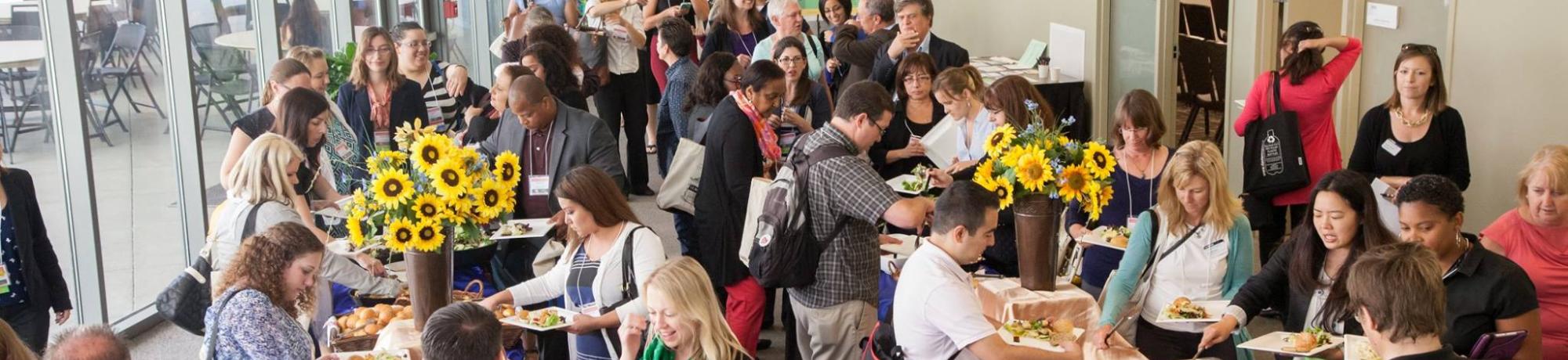 View of advisor lunch break - everyone congregating.