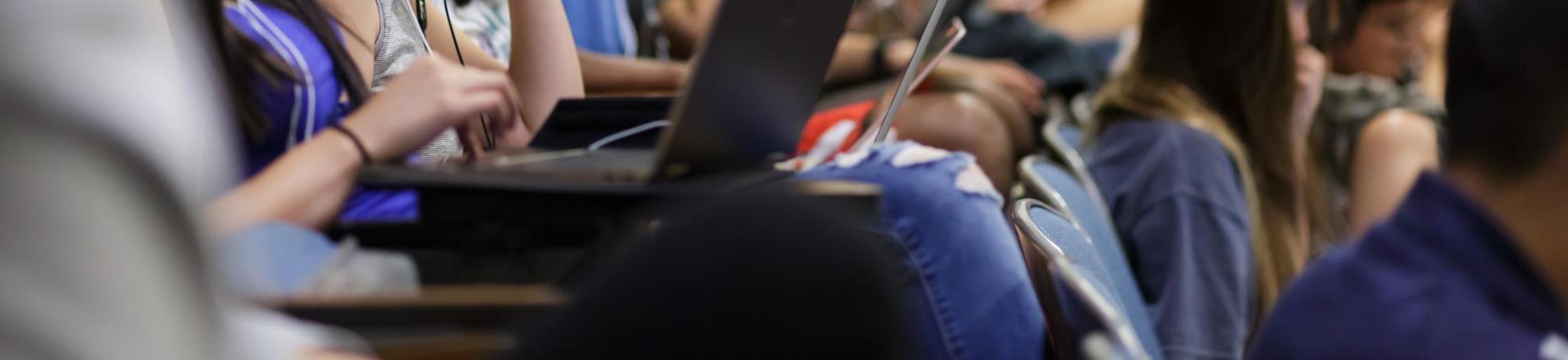 Room of students "plugged in".