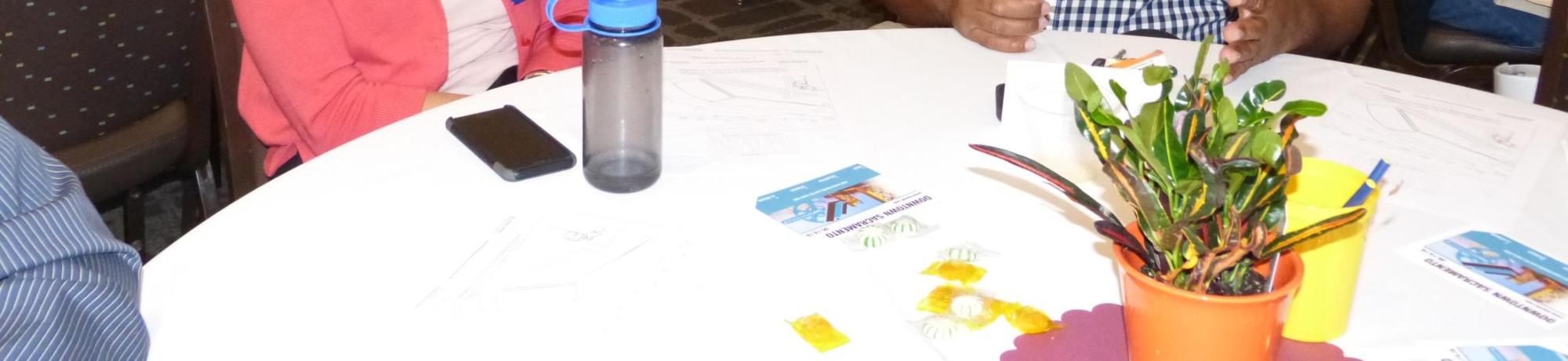 Advisors network during conference.